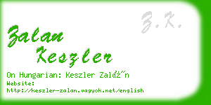 zalan keszler business card